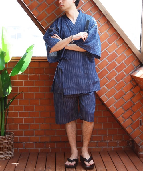 セール】しじら織り 甚平 上下セット コットン 涼しい（浴衣）｜8