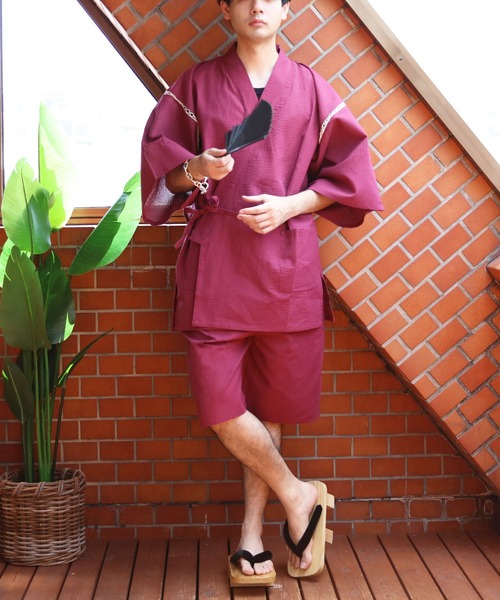 セール】しじら織り 甚平 上下セット コットン 涼しい（浴衣）｜8