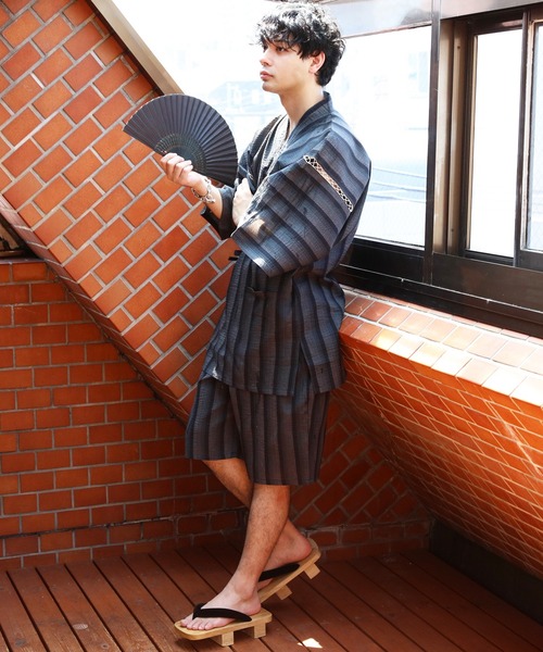 セール】しじら織り 甚平 上下セット コットン 涼しい（浴衣）｜8