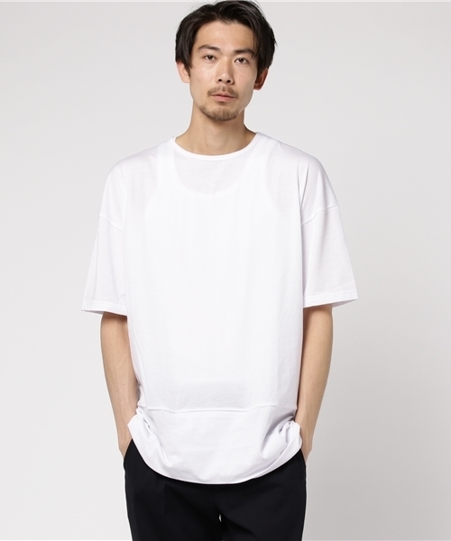 rovtski（ロフトスキー）の「rovtski 【ビッグシルエット】TRフロントイン ビッグTシャツ/5C17013001（Tシャツ/カットソー・メンズ・ブラック/ホワイト・LARGE/MEDIUM）」の11枚目の写真