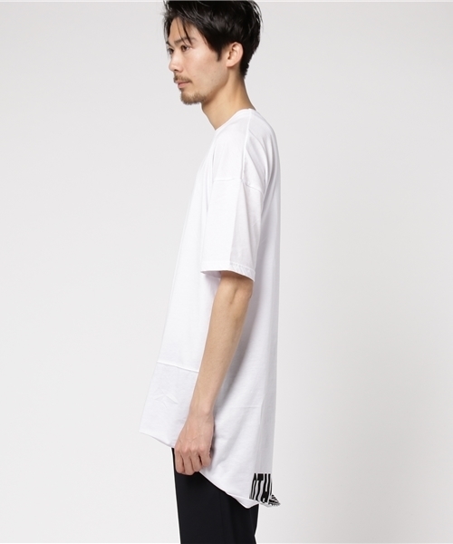 rovtski（ロフトスキー）の「rovtski 【ビッグシルエット】TRフロントイン ビッグTシャツ/5C17013001（Tシャツ/カットソー・メンズ・ブラック/ホワイト・LARGE/MEDIUM）」の3枚目の写真