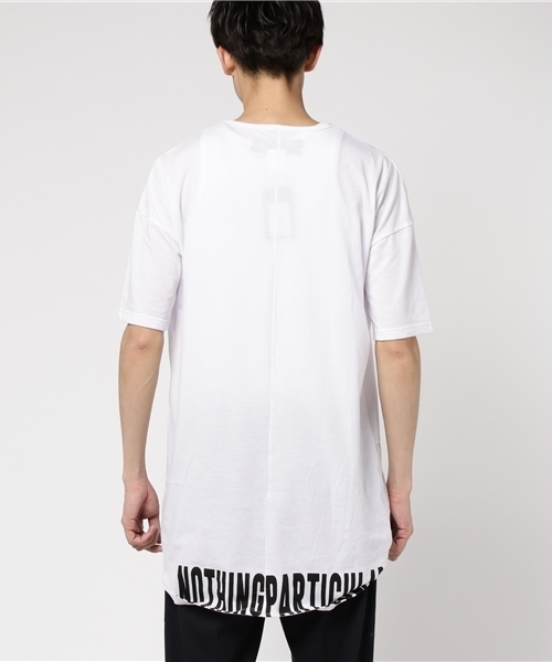 rovtski（ロフトスキー）の「rovtski 【ビッグシルエット】TRフロントイン ビッグTシャツ/5C17013001（Tシャツ/カットソー・メンズ・ブラック/ホワイト・LARGE/MEDIUM）」の4枚目の写真