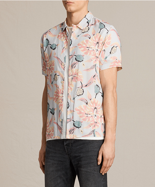 ALLSAINTS（オールセインツ）の「【本日セール終了】PIPELINE SS SHIRT（シャツ/ブラウス・メンズ・グレー・SMALL/LARGE/MEDIUM/X-SMALL）」の2枚目の写真