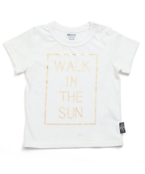 BREEZE（ブリーズ）の「箔プリントロゴＴシャツ（Tシャツ/カットソー・キッズ・グレー/ネイビー/オフホワイト・140/110/130/95/100/120/80/90）」の2枚目の写真