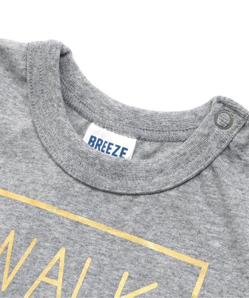 BREEZE（ブリーズ）の「箔プリントロゴＴシャツ（Tシャツ/カットソー・キッズ・グレー/ネイビー/オフホワイト・140/110/130/95/100/120/80/90）」の10枚目の写真