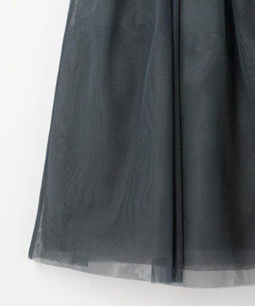 Tiara(ティアラ)の「ベロア×チュールドレス(ワンピース・レディース・ネイビー/トップグレー・L/S/M)」の7枚目の写真