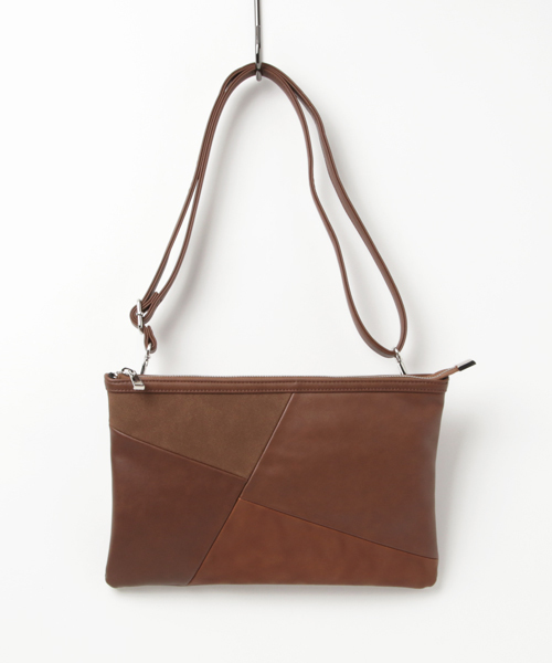 VENCEEXCHANGE(ヴァンスエクスチェンジ)の「ブロッキングラウンドクラッチ(クラッチバッグ・メンズ・ブラック/ブラウン/レッド/ブルー・FREE)」の3枚目の写真