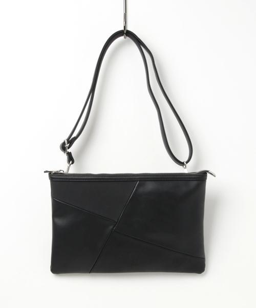 VENCEEXCHANGE(ヴァンスエクスチェンジ)の「ブロッキングラウンドクラッチ(クラッチバッグ・メンズ・ブラック/ブラウン/レッド/ブルー・FREE)」の2枚目の写真