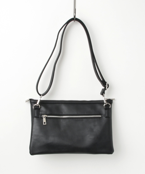 VENCEEXCHANGE(ヴァンスエクスチェンジ)の「ブロッキングラウンドクラッチ(クラッチバッグ・メンズ・ブラック/ブラウン/レッド/ブルー・FREE)」の7枚目の写真