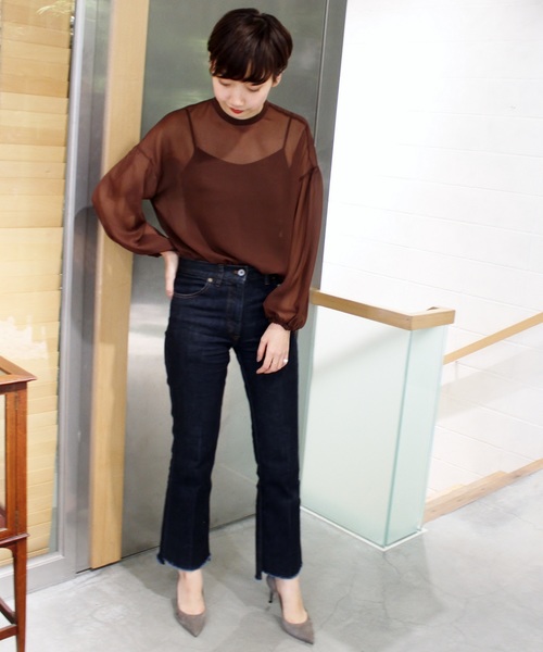 plage（プラージュ）の「VIOLETTE ROOM 別注フレアデニムパンツ◆（デニムパンツ・レディース・ネイビー・38/36）」の12枚目の写真