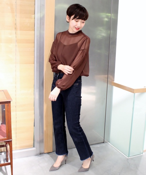 plage（プラージュ）の「VIOLETTE ROOM 別注フレアデニムパンツ◆（デニムパンツ・レディース・ネイビー・38/36）」の13枚目の写真