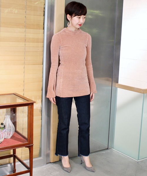 plage（プラージュ）の「VIOLETTE ROOM 別注フレアデニムパンツ◆（デニムパンツ・レディース・ネイビー・38/36）」の21枚目の写真