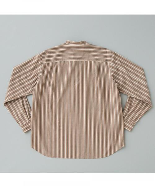Steven Alan（スティーブンアラン）の「＜Steven Alan＞ SOKTAS STRIPE BAND P/O-BOLD/シャツ（シャツ/ブラウス・メンズ・モカ・LARGE/SMALL/X-LARGE/MEDIUM）」の2枚目の写真