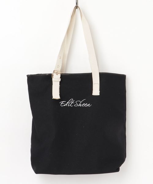 Edit Sheen（エディットシーン）の「縦型キャンバスロゴトートバッグ（トートバッグ・レディース・ブラック/ホワイト/アイボリー・FREE）」の16枚目の写真