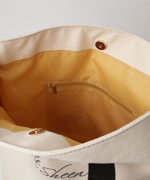 Edit Sheen（エディットシーン）の「縦型キャンバスロゴトートバッグ（トートバッグ・レディース・ブラック/ホワイト/アイボリー・FREE）」の13枚目の写真