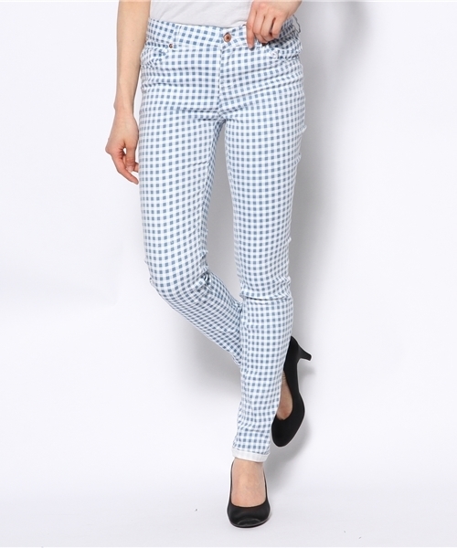 mystic(ミスティック)の「【mystic】 ギンガムスキニーPT(その他パンツ・レディース・ブラック/ベージュ/ライトブルー/ライトグリーン/グリーン系その他・0/1/2/00)」の1枚目の写真