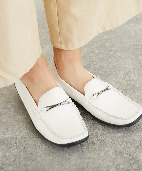 LUGG NAGG(ラグナグ)の「リボンデザイン モカシン ドライビングサブリナシューズ【LUGG NAGG SHOES SELECT/ ラグナグシューズセレクト】(モカシン/デッキシューズ・レディース・ホワイト/ブラック・23.5cm/24.5cm/23.0cm/24.0cm/22.5cm)」の11枚目の写真