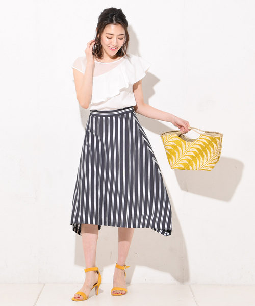 RIVE DROITE（リヴドロワ）の「60/2ｼﾙｹｯﾄ天竺プルオーバー（Tシャツ/カットソー・レディース・オフホワイト/ブラック・FREE）」の11枚目の写真