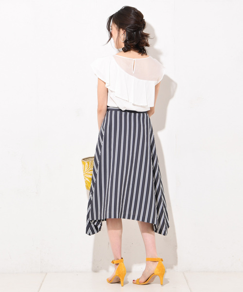 RIVE DROITE（リヴドロワ）の「60/2ｼﾙｹｯﾄ天竺プルオーバー（Tシャツ/カットソー・レディース・オフホワイト/ブラック・FREE）」の10枚目の写真