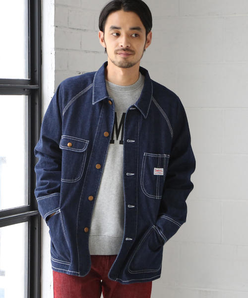 coen（コーエン）の「SMITH別注カバーオールジャケット（カバーオール・メンズ・ネイビー/マスタード・SMALL/MEDIUM/X-LARGE/LARGE）」の6枚目の写真