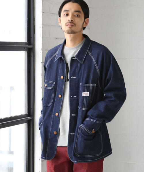 coen（コーエン）の「SMITH別注カバーオールジャケット（カバーオール・メンズ・ネイビー/マスタード・SMALL/MEDIUM/X-LARGE/LARGE）」の18枚目の写真