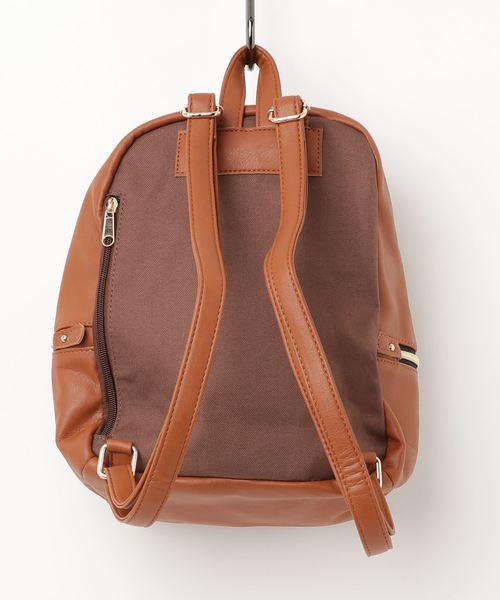 LuuNa（ルーナ）の「ZIP ポケット リュック（バックパック/リュック・レディース・ライトグレー/ネイビー/ブラック×ホワイト/キャメル・FREE）」の5枚目の写真