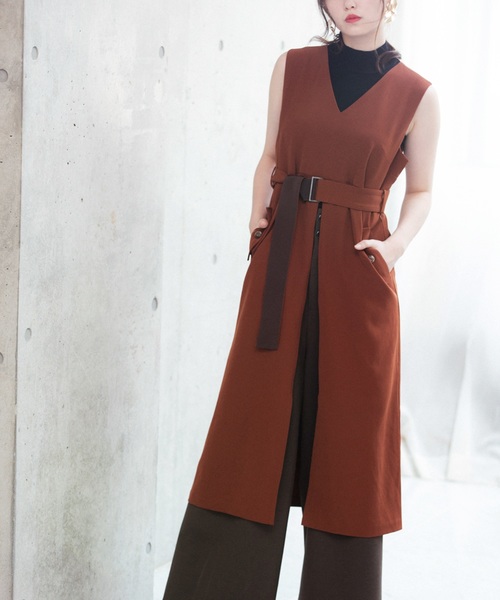 LADYMADE（レディメイド）の「2WAYロングスリットワンピース（ワンピース・レディース・ブラック/ブラウン/グリーン/グリーン系その他/ライトブラウン・FREE）」の19枚目の写真