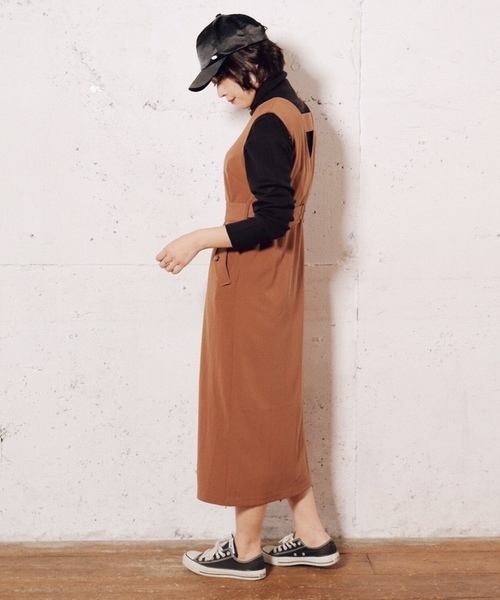 LADYMADE（レディメイド）の「2WAYロングスリットワンピース（ワンピース・レディース・ブラック/ブラウン/グリーン/グリーン系その他/ライトブラウン・FREE）」の8枚目の写真