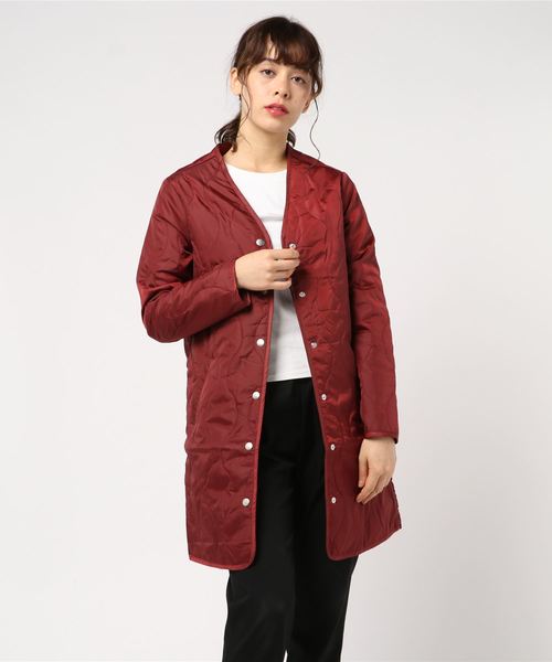 KOBE LETTUCE（コウベレタス）の「薄中綿入りキルティングロングノーカラーブルゾン（ブルゾン・レディース・ブラック/ブラウン/カーキ・FREE）」の3枚目の写真