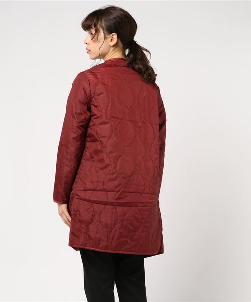 KOBE LETTUCE（コウベレタス）の「薄中綿入りキルティングロングノーカラーブルゾン（ブルゾン・レディース・ブラック/ブラウン/カーキ・FREE）」の5枚目の写真