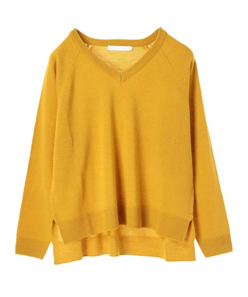 AMERICAN HOLIC(アメリカンホリック)の「Vネックラグランニットプルオーバー(ニット/セーター・レディース・ブラック/オフホワイト/ブラウン/グリーン/ピンク/モカ/イエロー系その他2/マスタード/オレンジ/ブルー系その他2・M/L)」の20枚目の写真