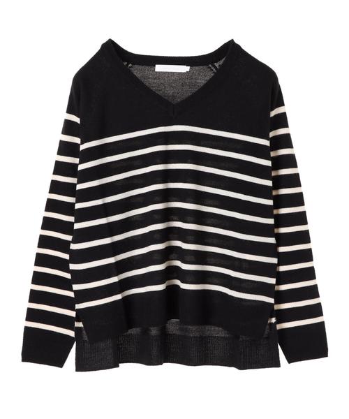 AMERICAN HOLIC(アメリカンホリック)の「Vネックラグランニットプルオーバー(ニット/セーター・レディース・ブラック/オフホワイト/ブラウン/グリーン/ピンク/モカ/イエロー系その他2/マスタード/オレンジ/ブルー系その他2・M/L)」の17枚目の写真