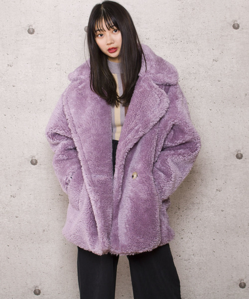 LUGG NAGG(ラグナグ)の「【Jewelobe/ ジュエローブ】もこもこ ボアコート(その他アウター・レディース・ホワイト/ベージュ/パープル/ピンク・FREE)」の6枚目の写真