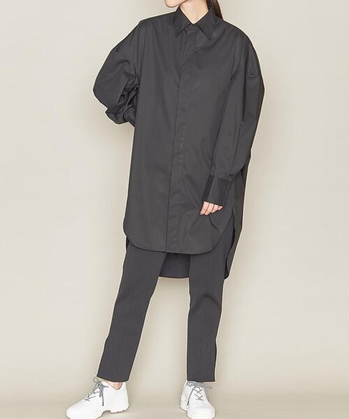 ASTRAET（アストラット）の「＜ASTRAET（アストラット）＞フライフロント シャツ（シャツ/ブラウス・レディース・ホワイト/ライトブルー/ブラック/ベージュ/オリーブ・FREE）」の7枚目の写真