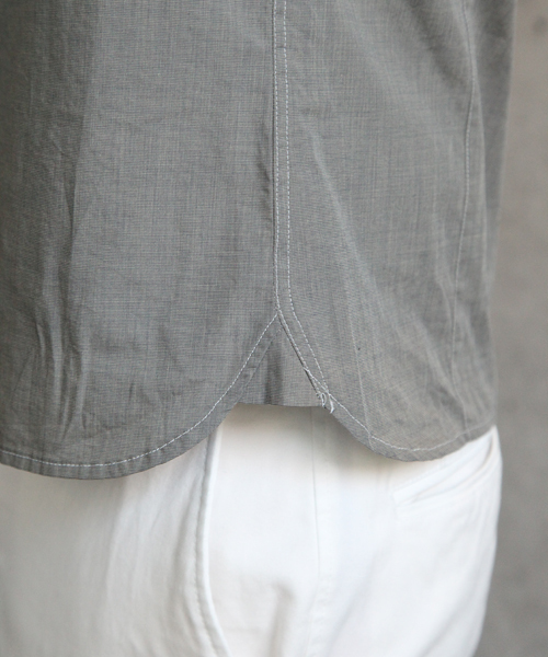 PAPER CHEST（ペーパーチェスト）の「PAPER CHEST MENS / ハケ目B.D.シャツ（シャツ/ブラウス・メンズ・イエロー/ブルー/カーキ・3/4）」の8枚目の写真