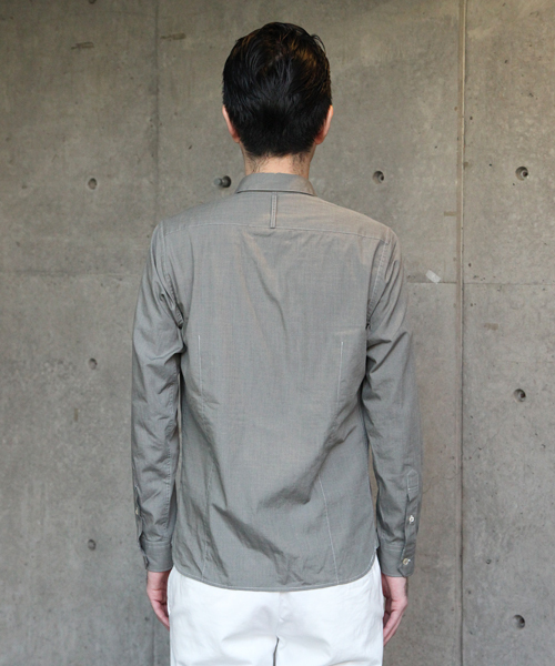 PAPER CHEST（ペーパーチェスト）の「PAPER CHEST MENS / ハケ目B.D.シャツ（シャツ/ブラウス・メンズ・イエロー/ブルー/カーキ・3/4）」の11枚目の写真