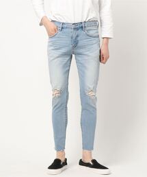 AZUL by moussy | CUT OFF CRASH SKINNY / カットオフクラッシュスキニー(デニムパンツ)