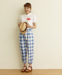 Dot＆Stripes CHILD WOMAN | ビッグギンガムプリント　タックパンツ(その他パンツ)