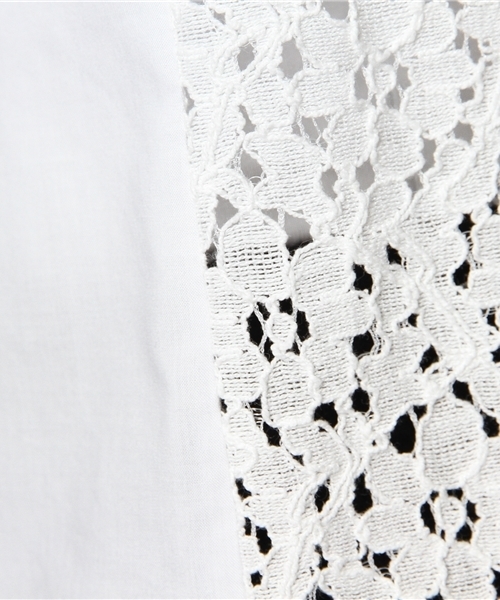 Ray BEAMS(レイビームス)の「○Ray BEAMS / レースフロントノースリーブシャツ(シャツ/ブラウス・レディース・オフホワイト/ネイビー・ONE SIZE)」の9枚目の写真