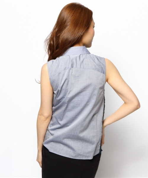 Ray BEAMS(レイビームス)の「○Ray BEAMS / レースフロントノースリーブシャツ(シャツ/ブラウス・レディース・オフホワイト/ネイビー・ONE SIZE)」の10枚目の写真