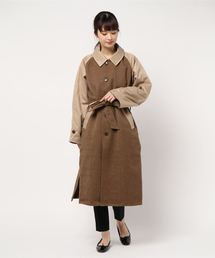 kha:ki | 「KHA:KI / カーキ」リバーシブルツイードステンカラーコート"REV BALMACAAN COAT"(ステンカラーコート)