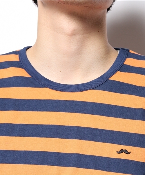 WHO'S WHO gallery(フーズフーギャラリー)の「【WEB限定価格】【BOY MAN】細ボーダーTEE(Tシャツ/カットソー・メンズ・その他19/ネイビー/ブラック/オレンジ・SMALL/MEDIUM/LARGE)」の7枚目の写真