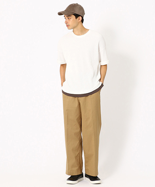 COMME CA ISM(コムサイズム)の「ストレッチツイル ワイドパンツ(その他パンツ・メンズ・チャコール/ベージュ・SMALL/MEDIUM/LARGE)」の3枚目の写真