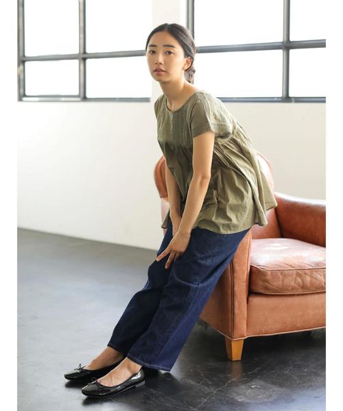 AMERICAN HOLIC（アメリカンホリック）の「ハイウエストワイドデニムパンツ＊（デニムパンツ・レディース・インディゴブルー/ワンウォッシュ・S/M/L）」の6枚目の写真