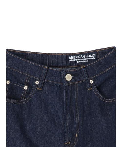 AMERICAN HOLIC（アメリカンホリック）の「ハイウエストワイドデニムパンツ＊（デニムパンツ・レディース・インディゴブルー/ワンウォッシュ・S/M/L）」の18枚目の写真