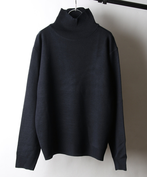 NILWAY（ニルウェイ）の「【Nilway】ミラノリブハイネックロンTEE（Tシャツ/カットソー・メンズ・ホワイト/ブラック/ベージュ/ブラウン/グレー/ネイビー/カーキ・MEDIUM/LARGE/X-LARGE）」の7枚目の写真