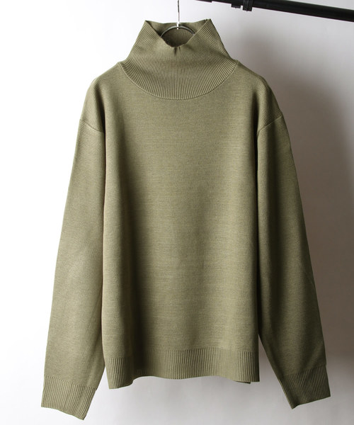 NILWAY（ニルウェイ）の「【Nilway】ミラノリブハイネックロンTEE（Tシャツ/カットソー・メンズ・ホワイト/ブラック/ベージュ/ブラウン/グレー/ネイビー/カーキ・MEDIUM/LARGE/X-LARGE）」の6枚目の写真