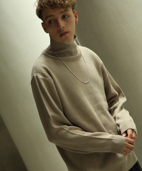 NILWAY（ニルウェイ）の「【Nilway】ミラノリブハイネックロンTEE（Tシャツ/カットソー・メンズ・ホワイト/ブラック/ベージュ/ブラウン/グレー/ネイビー/カーキ・MEDIUM/LARGE/X-LARGE）」の11枚目の写真