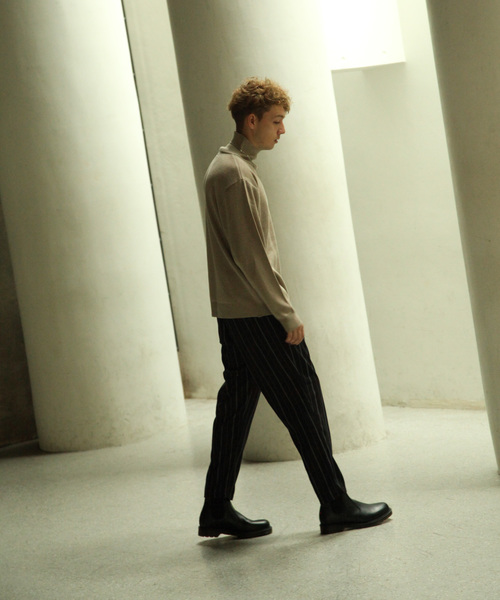 NILWAY（ニルウェイ）の「【Nilway】ミラノリブハイネックロンTEE（Tシャツ/カットソー・メンズ・ホワイト/ブラック/ベージュ/ブラウン/グレー/ネイビー/カーキ・MEDIUM/LARGE/X-LARGE）」の14枚目の写真