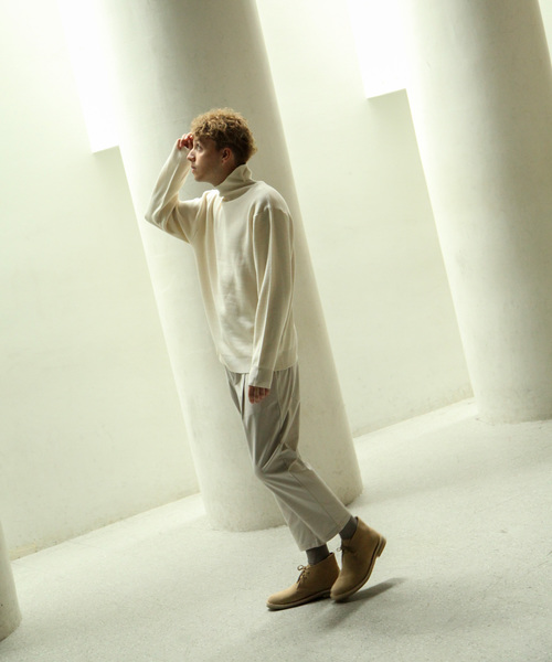 NILWAY（ニルウェイ）の「【Nilway】ミラノリブハイネックロンTEE（Tシャツ/カットソー・メンズ・ホワイト/ブラック/ベージュ/ブラウン/グレー/ネイビー/カーキ・MEDIUM/LARGE/X-LARGE）」の17枚目の写真